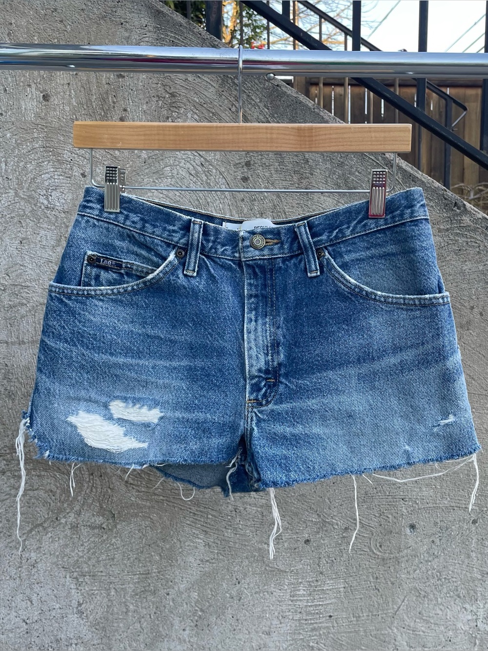Distressed Lee denim cutoff shorts size 30